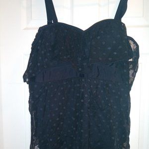 Black Polka dot one piece swim suit